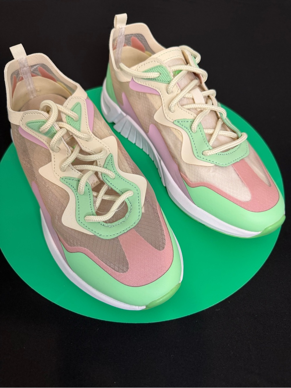 Fabletics Lightweight Pastel Green & Pink Women's Athletic Sneakers